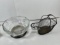 PCS - CRYSTAL BOWL & PLATED BASKET
