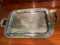 HENLEY SILVER PLATE ETCHED TRAY WITH ORNATE HANDLES