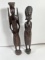 HAND CARVED FIGURES - TRIBAL MAN/WOMAN