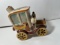 NEIDERT DIST. INC PORCELAIN DECANTER (HAND PAINTED CAR)