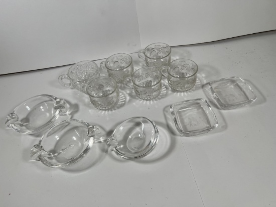 CRYSTAL ASSORTED - BOWLS, CUPS, ASH TRAYS, ETC
