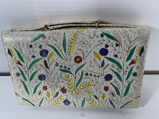 ITALIAN LEATHER FLORAL WALLET