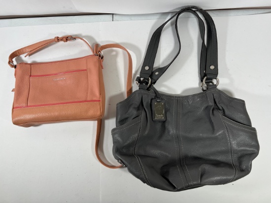 HANDBAGS ASSORTED - LEATHER TIGNANELLO (SALMON, GRAY)