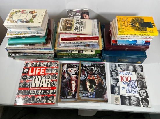 BOOKS ASSORTED - LIFE, X-FILES, NOVELS, "MURDER AT THE PENTAGON, MONET ART