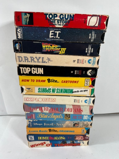 VHS ASSORTED - TOP GUN, BACK TO FUTURE III, HOME ALONE, & MORE