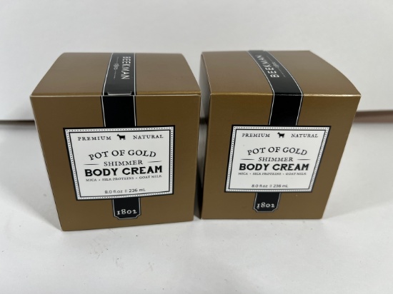 BEEKMAN POT OF GOLD "SHIMMER" BODY CREAM - 18oz