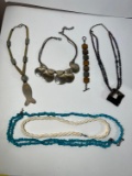 JEWELERY ASSORTED - (1) BRACLET (5) NECKLACES