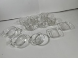 CRYSTAL ASSORTED - BOWLS, CUPS, ASH TRAYS, ETC