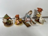 PORCELAIN FIGURES ASSORTED - GERMAN, JAPAN - HALLMARKED