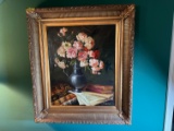 OIL ON CANVAS - FRAMED P. HALIAN - ORNATED FRAME