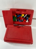 LEGO CONTAINERS - WITH ASSORTED LEGO PIECES