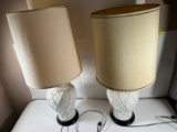 TABLE LAMPS - WHITE CERAMIC BASE - MATCHING
