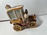 NEIDERT DIST. INC PORCELAIN DECANTER (HAND PAINTED CAR)