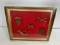 FRAMED ANTIQUES - SOUVENIE BADGE BATTLE OF GETTYSBURG, G.A.R. ENCAMPMENT &
