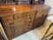 WOOD DRESSERS/CABINETS - (1) 8 DRAWER (1) 7 DRAWER - MATCHING