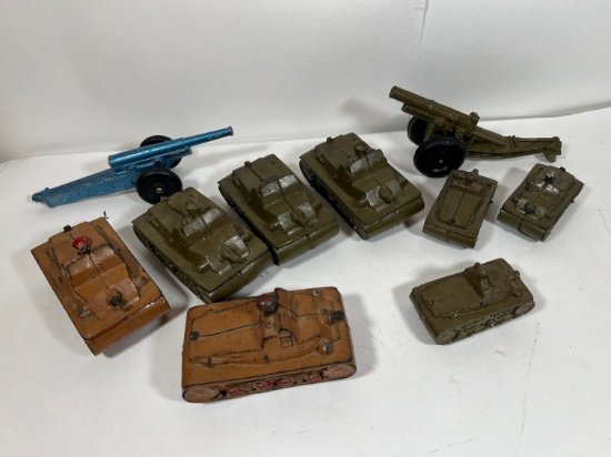 AUBURN RUBBER MINATURE TANKS, CANNONS