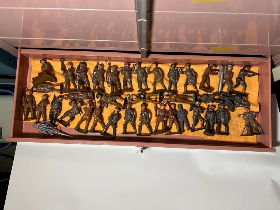 MINIATURE HAND PAINTED MILITARY SOLDIERS, LEAD SOLDIERS, ETC