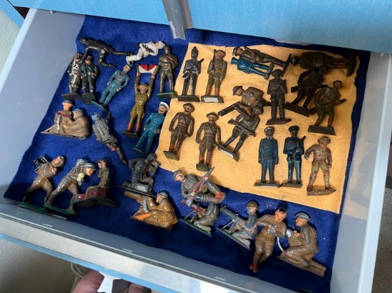 MINIATURE HAND PAINTED MILITARY SOLDIERS, LEAD SOLDIERS, ETC
