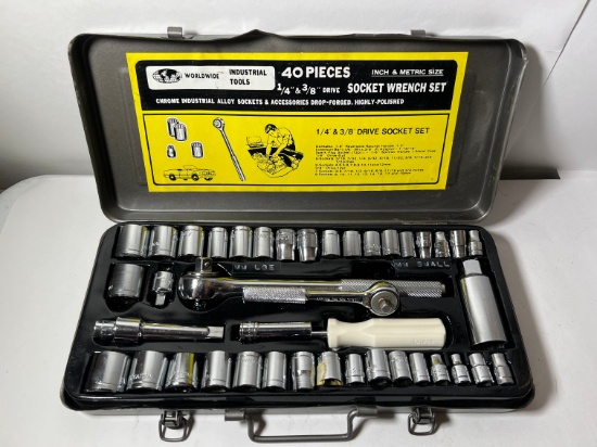 WORLDWIDE INDUSTRIAL TOOLS 40 PIECES 1/4" & 3/4" DRIVE SOCKET WRENCH SET