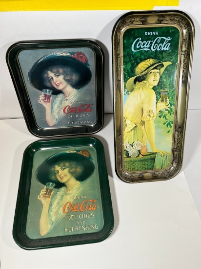 DRINK COCA-COLA METAL TRAYS