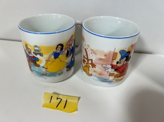 DISNEY MUGS - (1) SNOW WHITE (1) FANTASIA