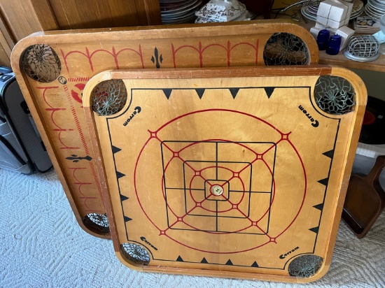 VINTAGE WOOD GAMING TABLE TOPS (CARROM)