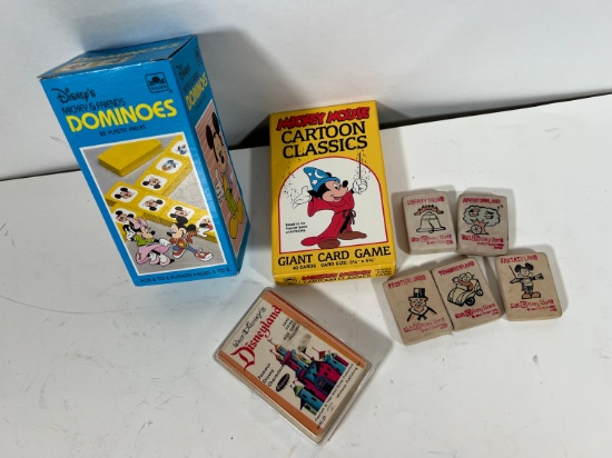 LOT - DISNEY TOYS - DISNEYLAND CARD GAME, MICKEY & FRIEND DOMINOES, CARTOON