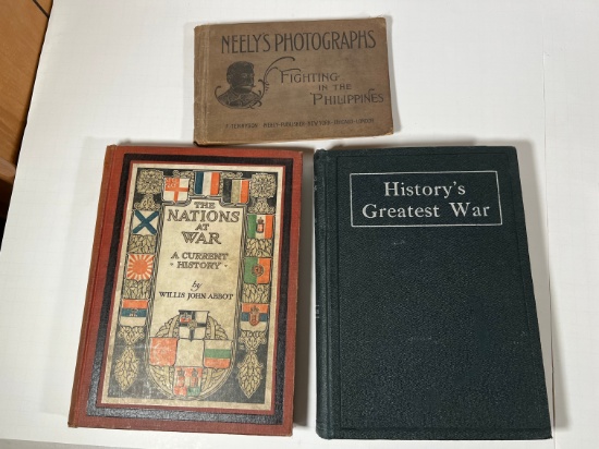 ANTIQUE BOOKS - THE NATIONS AT WAR, HISTORY'S GREATEST WAR, NEELY'S PHOTOGR