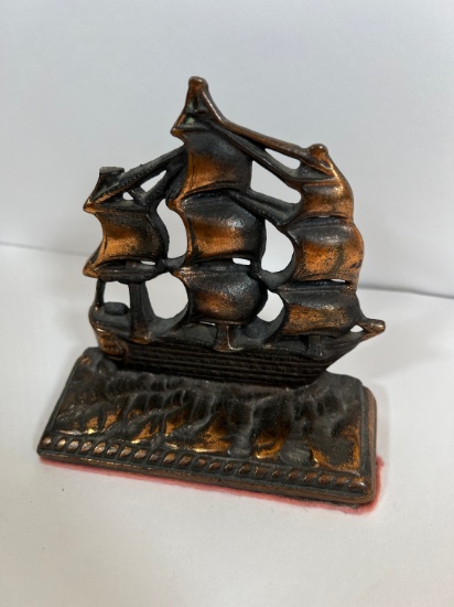 NAUTICAL "OLD IRONSIDES" BOOKEND