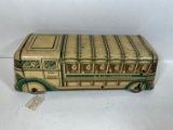 WOLVERINE SUPPLY & MFG CO USA ARMY TRANSIT BUS WIND UP TOY - METAL