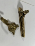 BRASS (1) SQUIRREL NUT CRACKER (1) WOLF HOOK