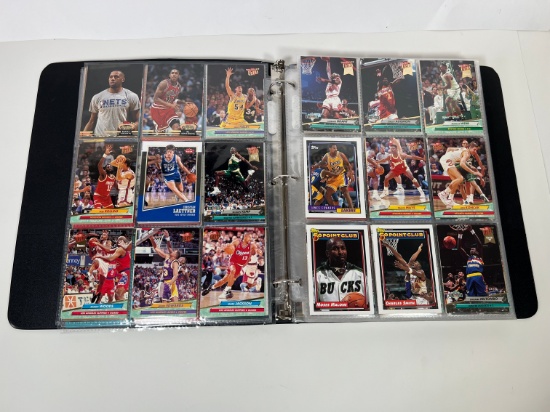 BASKETBALL CARDS ASSORTED (IN BINDER) - HALL OF FAMERS, DRAFT PICKS, ALL ST