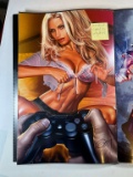 SIGNED GREG HORN ART PRINT - GAMER GIRL (11x17)