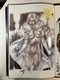 SIGNED ERIC BASALDUA WHITE QUEEN(EMMA FROST) ART PRINT NUDE (11x17)