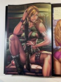 SIGNED JEREMY CLARK ART PRINT - MILITARY BABE - MIKE DEBALFO/CLARK ART - (1