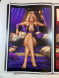 SIGNED JEREMY CLARK ART PRINT - PURPLE LOUNGE-  MIKE DEBALFO/CLARK ART - (1