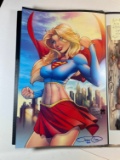 SIGNED JEREMY CLARK ART PRINT - SUPERGIRL -  MIKE DEBALFO/CLARK ART - (11x1