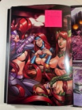 SIGNED JOSE VARESE STRIP POKER HEROES ART PRINT (11x17)