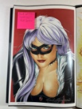 SIGNED MARK SPARACIO BLACK CAT ART PRINT (11x17)