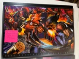 SIGNED GREG HORN WOLVERINE VS DEADPOOL ART PRINT (13x19)