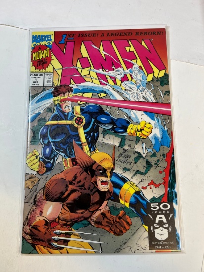 X-MEN #1 (1ST APP OF XMEN GOLD, BLUE AND ACODYTES) CYCLOPS & WOLVERINE COVE