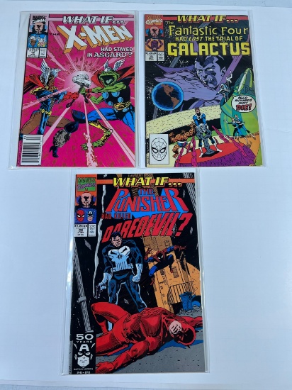 WHAT IF?? ASSORTED - (#12, 15, 26) XMEN NEWSTAND, FAN4, PUNISHER/DAREDEVIL