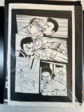 COMIC ART BOARD - SPYBOY: FINAL EXAM ISSUE #4 - POP MHAN (14x17)