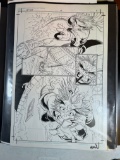 COMIC ART BOARD - SPYBOY ISSUE #10 PAGE 9 (SIGNED POP MHAN) - (14x17)