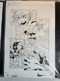 COMIC ART BOARD - SPYBOY: MANGA ISSUE #2 PAGE 15 (DOUBLE SIGNED) - (14x17)