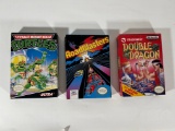NINTENDO - NES GAMES WITH BOX - TMNT, ROADBLASTERS, DOUBLE DRAGON