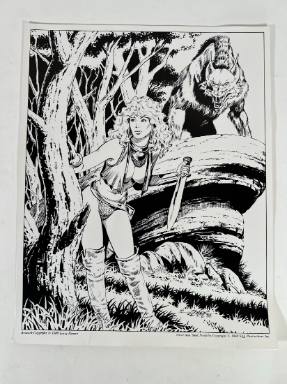 SILVER & STEEL ART PRINT - 1988 LARRY ELMORE (14"x11")