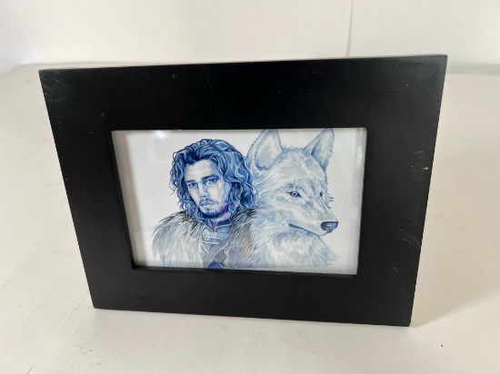 GAME OF THRONES - JON SNOW ART PRINT (FRAMTED) 4x6
