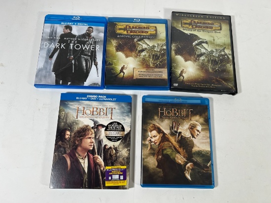 BLURAYS ASSORTED - DARK TOWER, HOBBIT, DUNGEONS & DRAGONS
