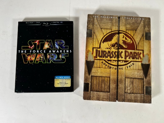 COLLECTOR SETS (1) STAR WARS CORCE AWAKENS BLU-RAY (1) JURASSIC PARK ADVENT